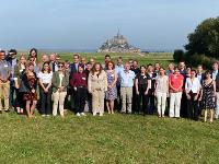 Participants of the «Barrande» 2023 workshop (Mont-Saint-Michel castle in the background)
